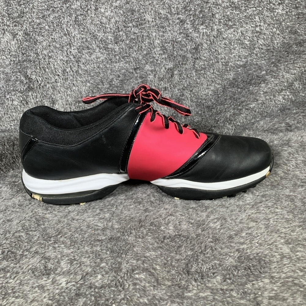Nike Air Golf Shoes Women's 10 Black Pink Athletic Spiked 418382-010 - Picture 6 of 13